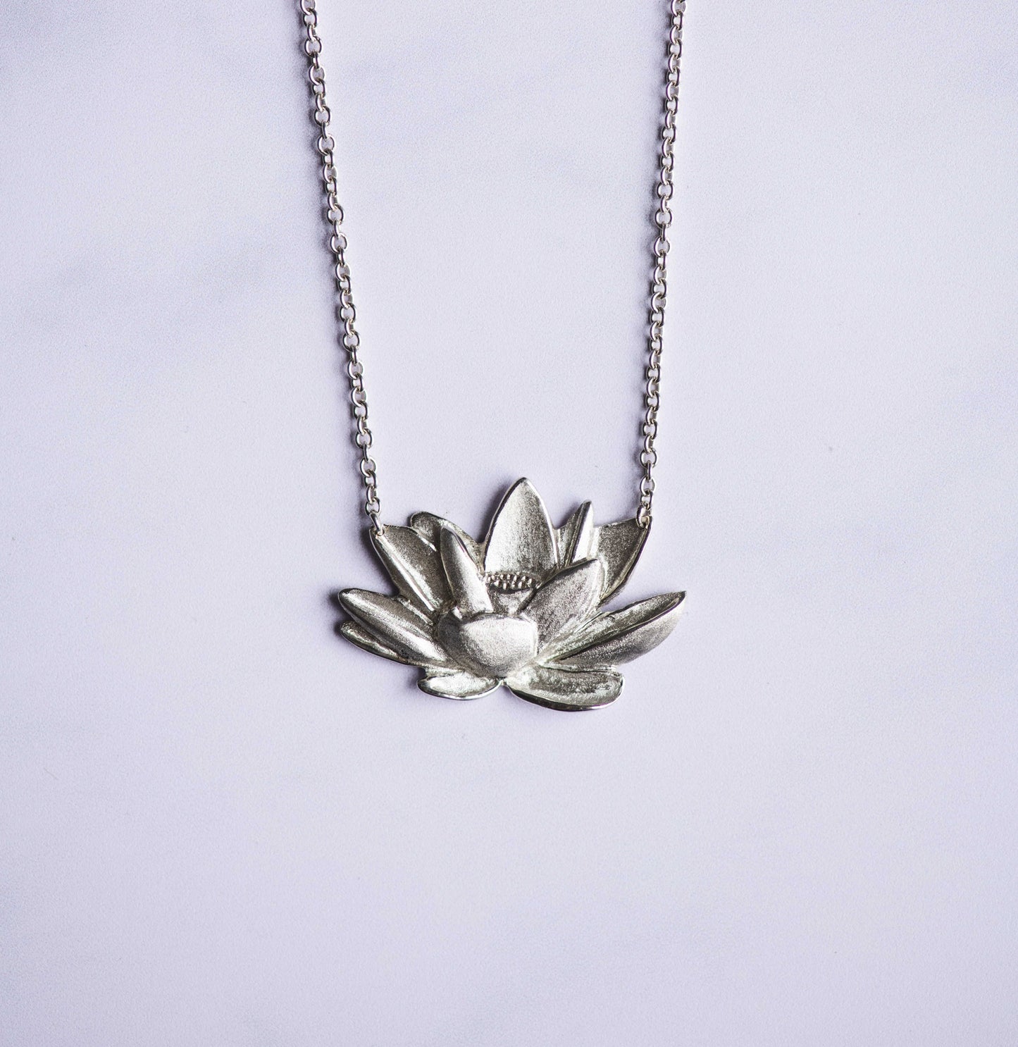 Lotus Necklace Necklace in Sterling Silver