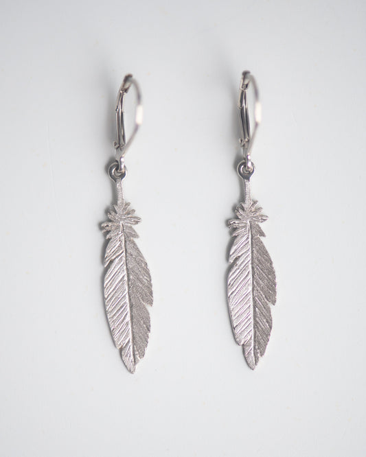 Feather Earrings in Sterling Siver