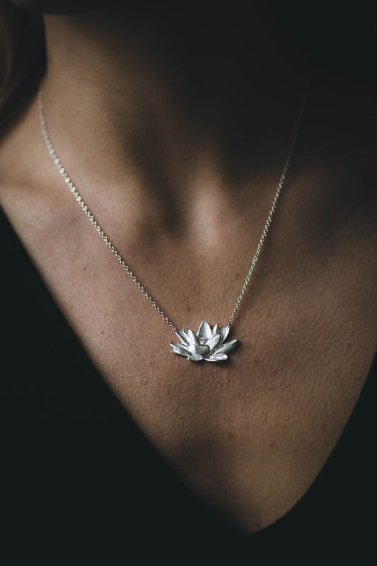 Lotus Necklace Necklace in Sterling Silver