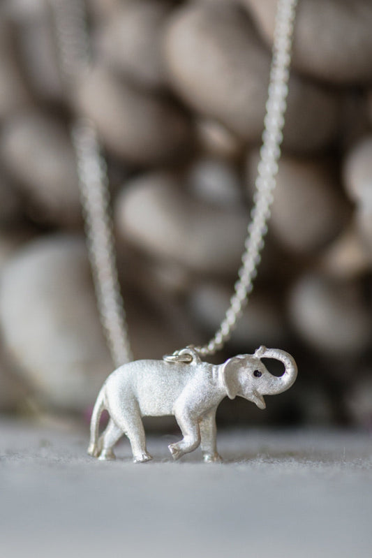 Elephant Pendant in Sterling Silver