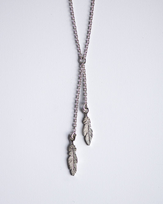 Feather Lariat, Petite | Sterling Silver