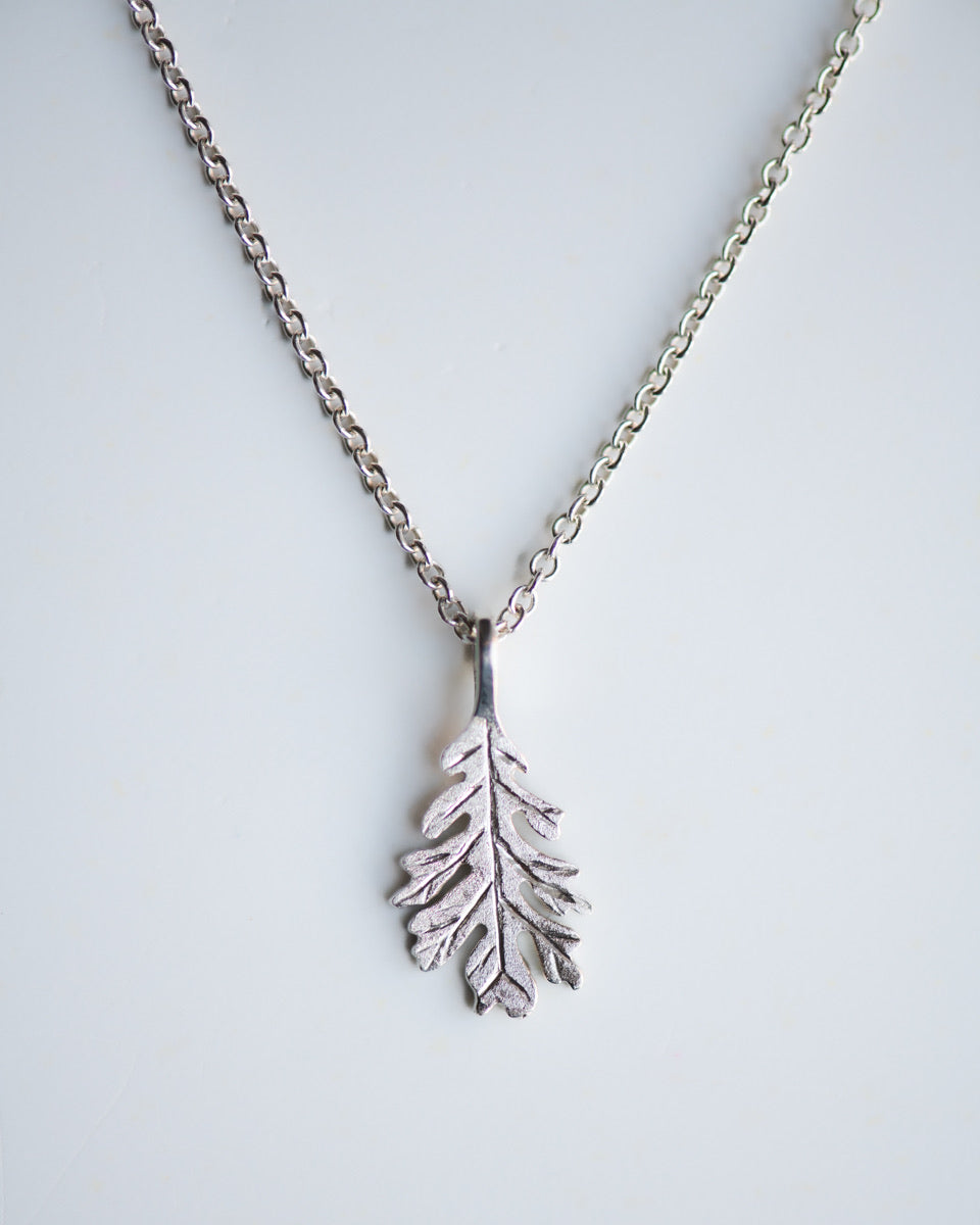 Oak Leaf Pendant in Sterling Silver