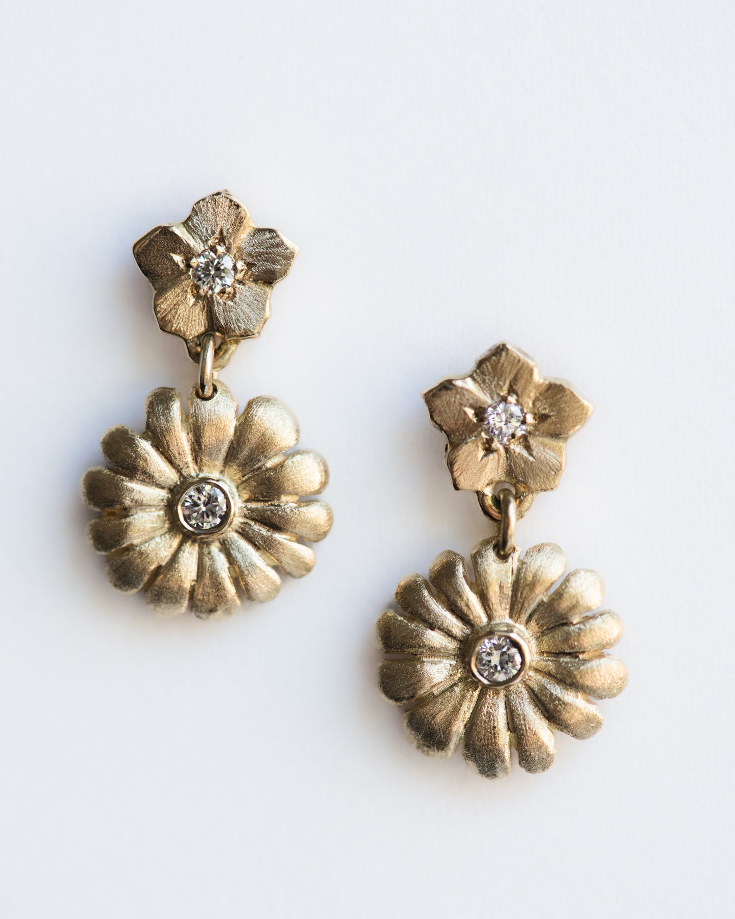 Forget me Not Daisy Drop Earrings