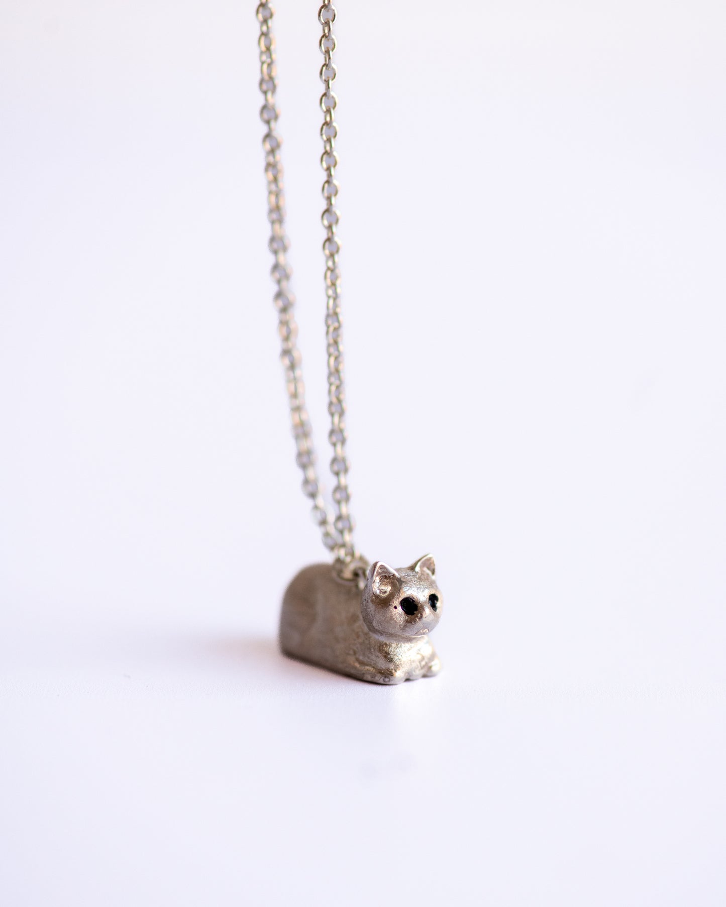 Cat Loaf Pendant in Sterling Silver