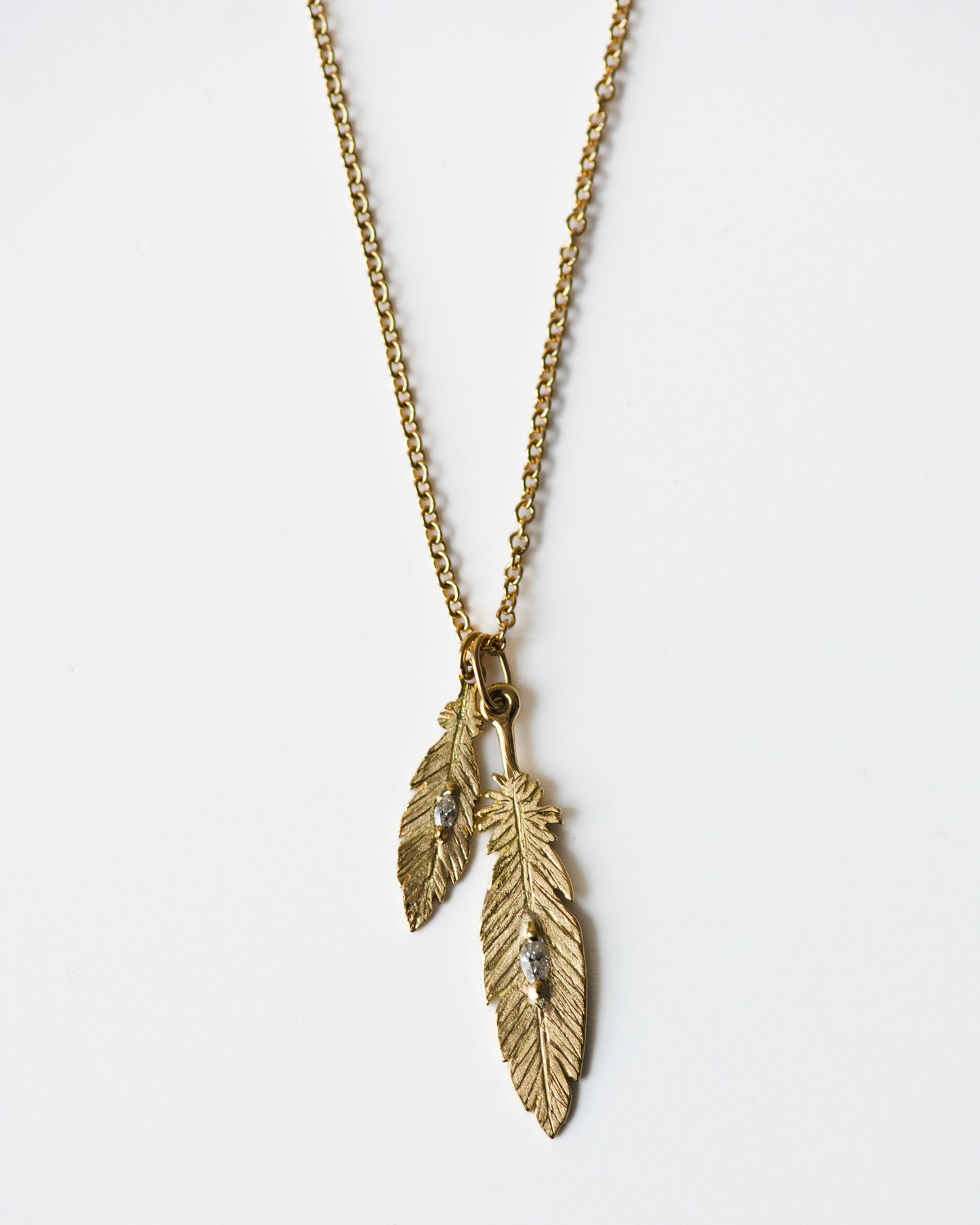 Feather Diamond Pendant