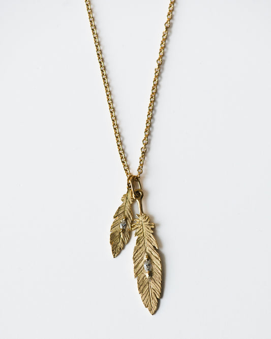 Feather Diamond Pendant