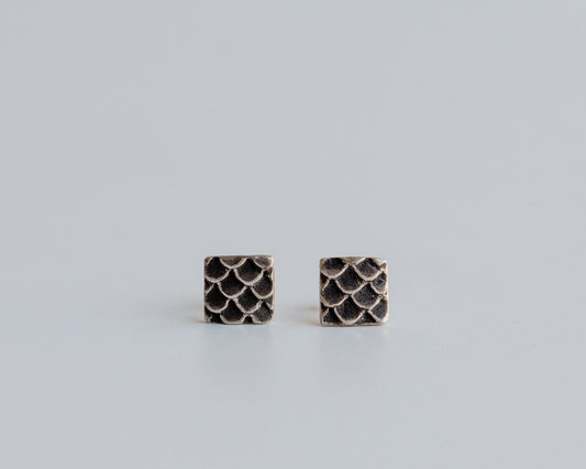 Scales Texture Stud Earrings
