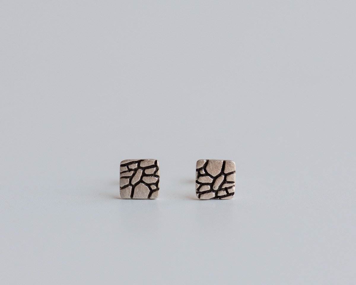 Reptile Texture Stud Earrings