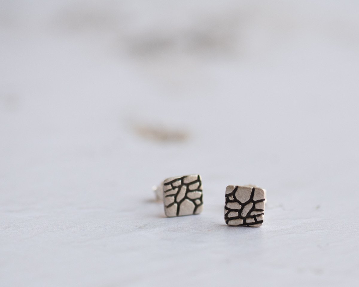 Reptile Texture Stud Earrings