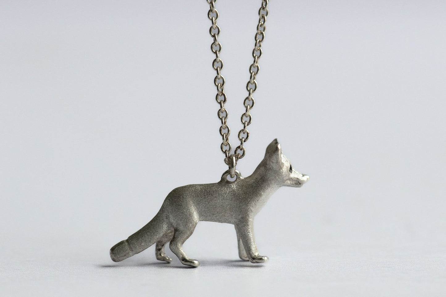 Fox Pendant in Sterling Silver