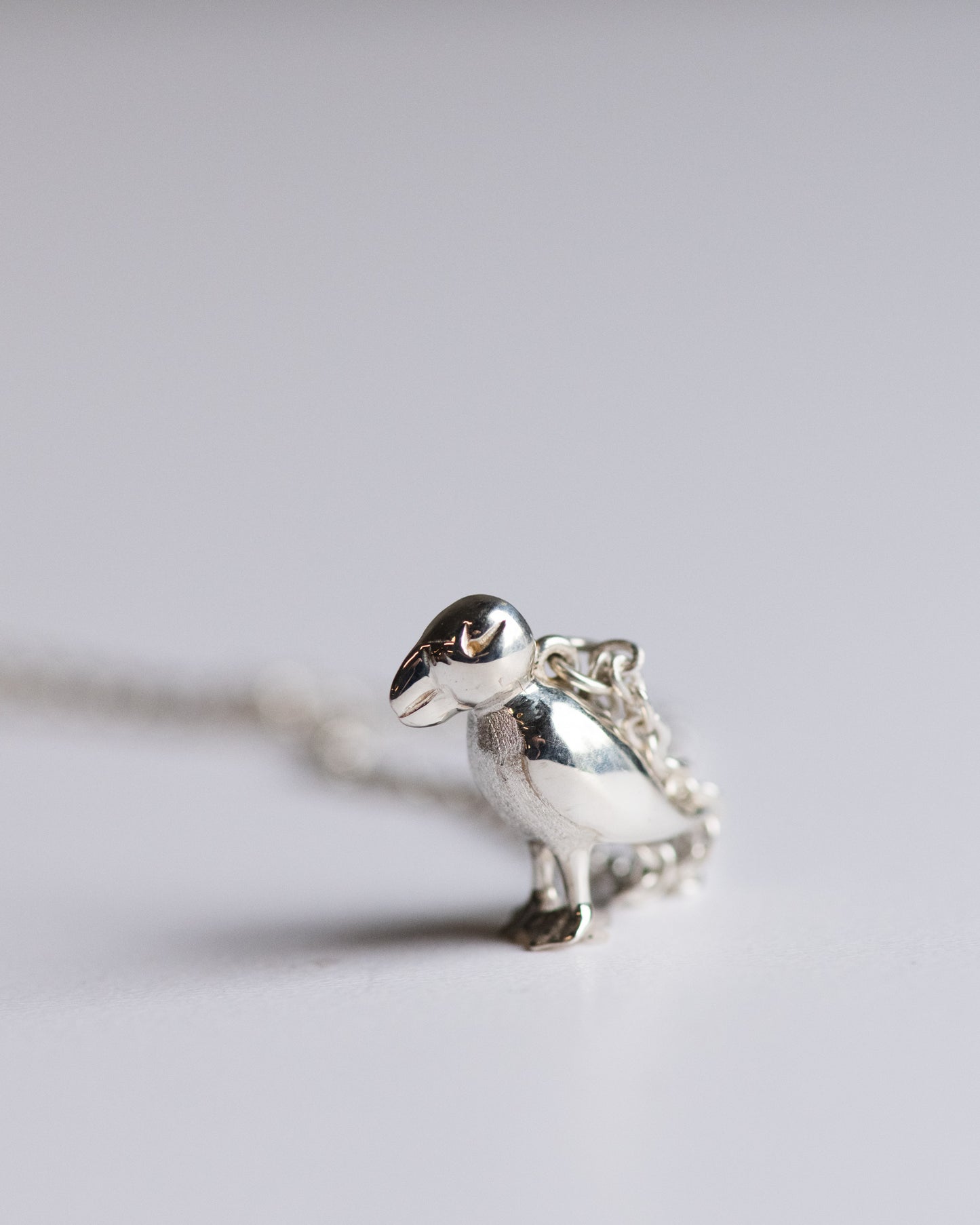 Puffin Pendant in Sterling Silver