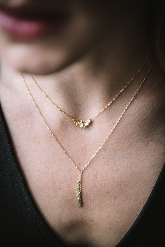 Bat Necklace in 18K Gold