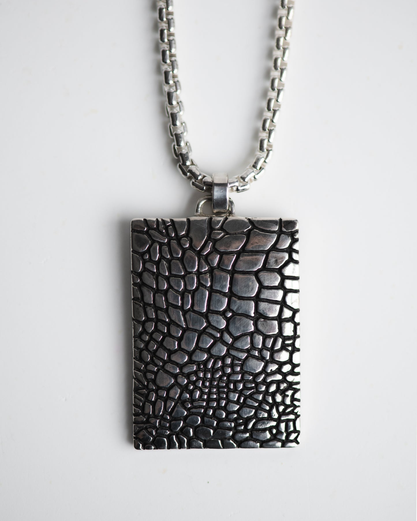 Reptile Texture Rectangular Pendant