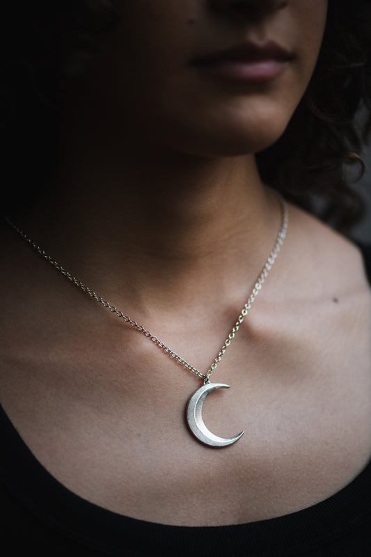 Moon Pendant in Sterling Silver