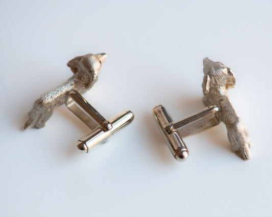 Dachshund Cufflinks in Sterling Silver