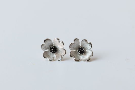Dogwood Flower Stud Earrings