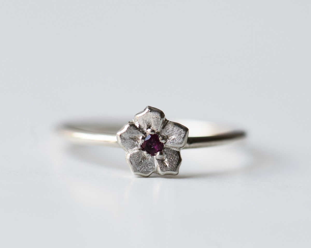 Forget-Me-Not Ring in Sterling Silver