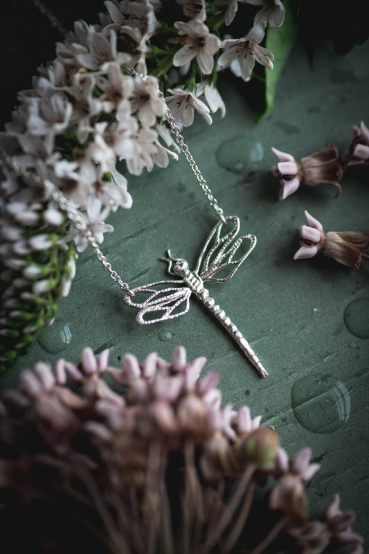 Dragonfly Necklace in Sterling Silver