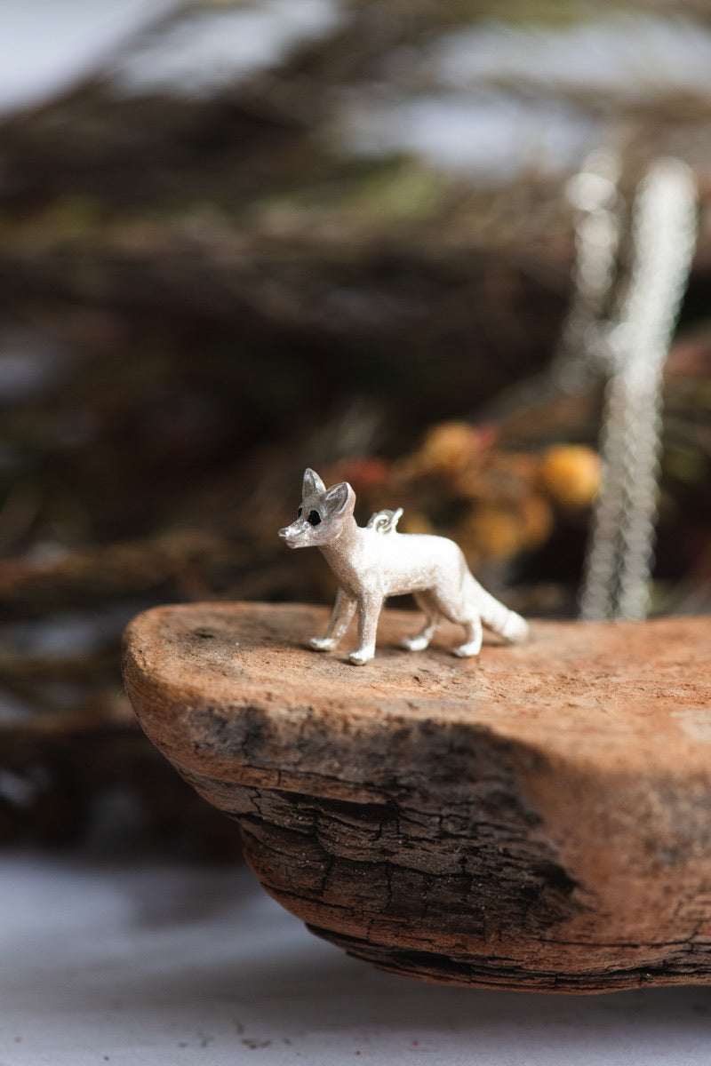 Fox Pendant in Sterling Silver
