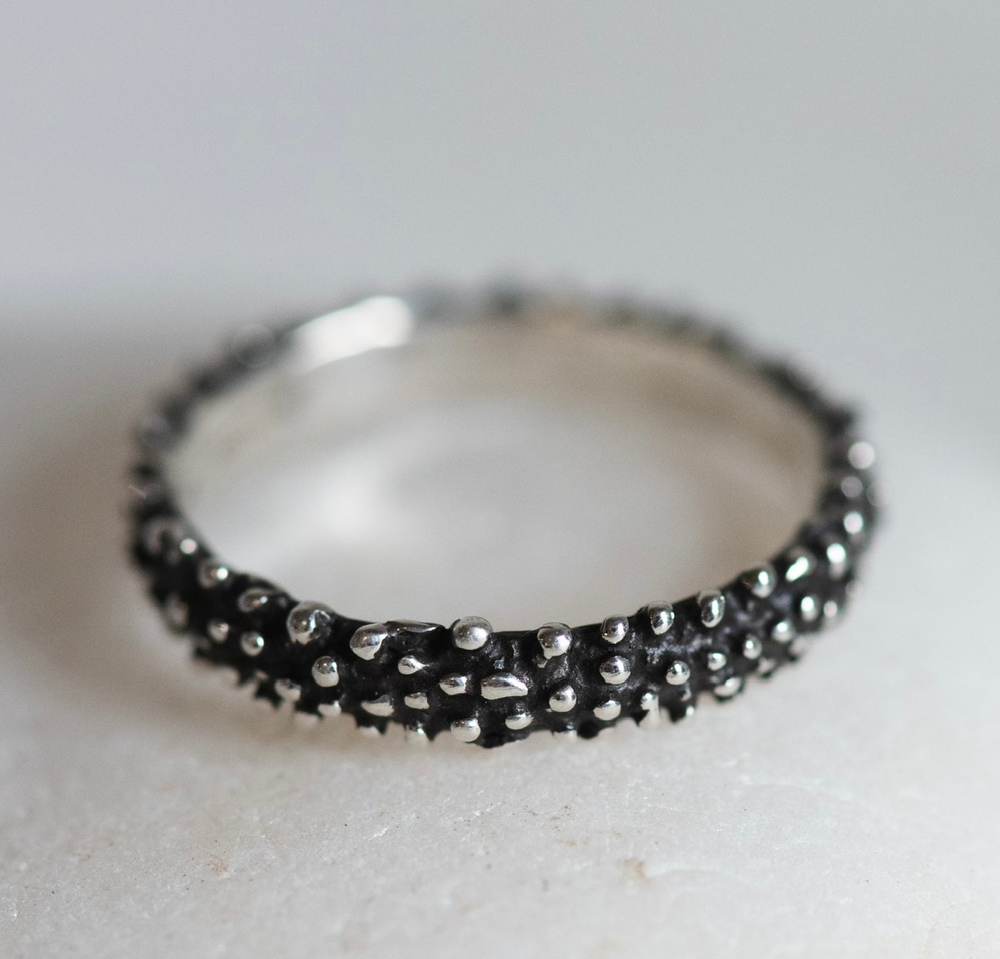 Shagreen Stacking Ring | Sterling Silver
