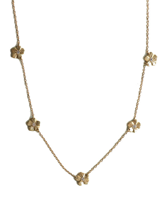 Forget-Me-Not Diamond Necklace in 18K Gold
