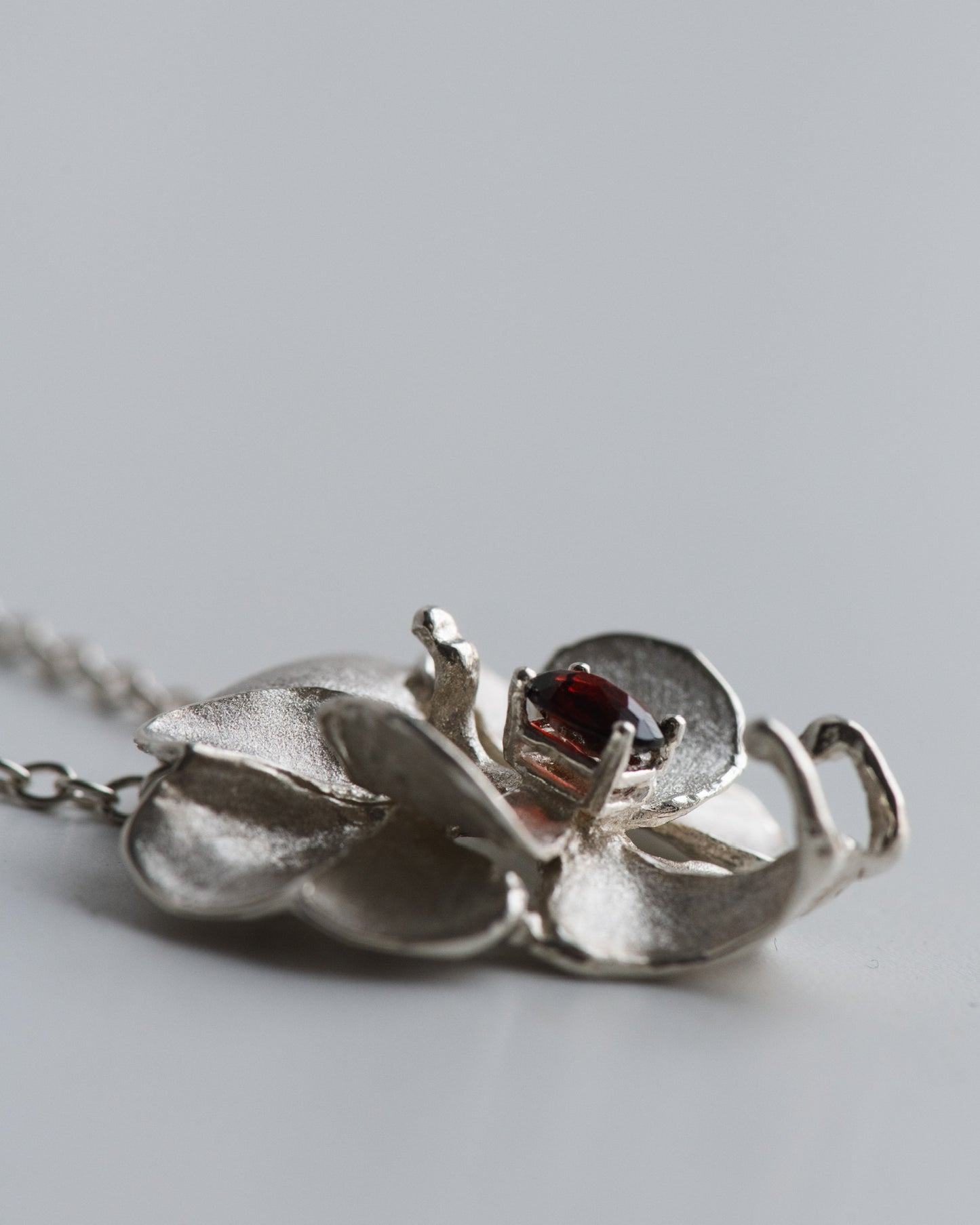 Phalaenopsis Orchid Pendant in Sterling Silver