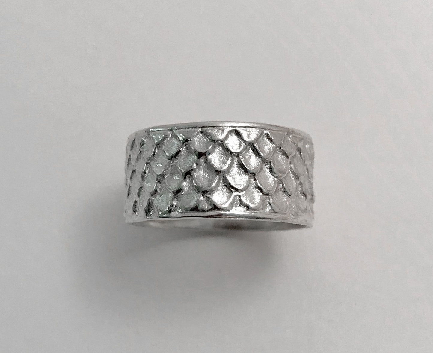 Scales Texture Band in Sterling Silver