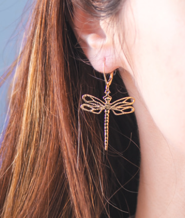 Dragonfly Leverback Earrings