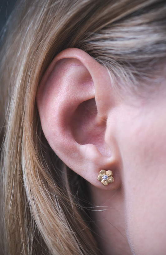 Forget-Me-Not Stud Earrings 18K Gold