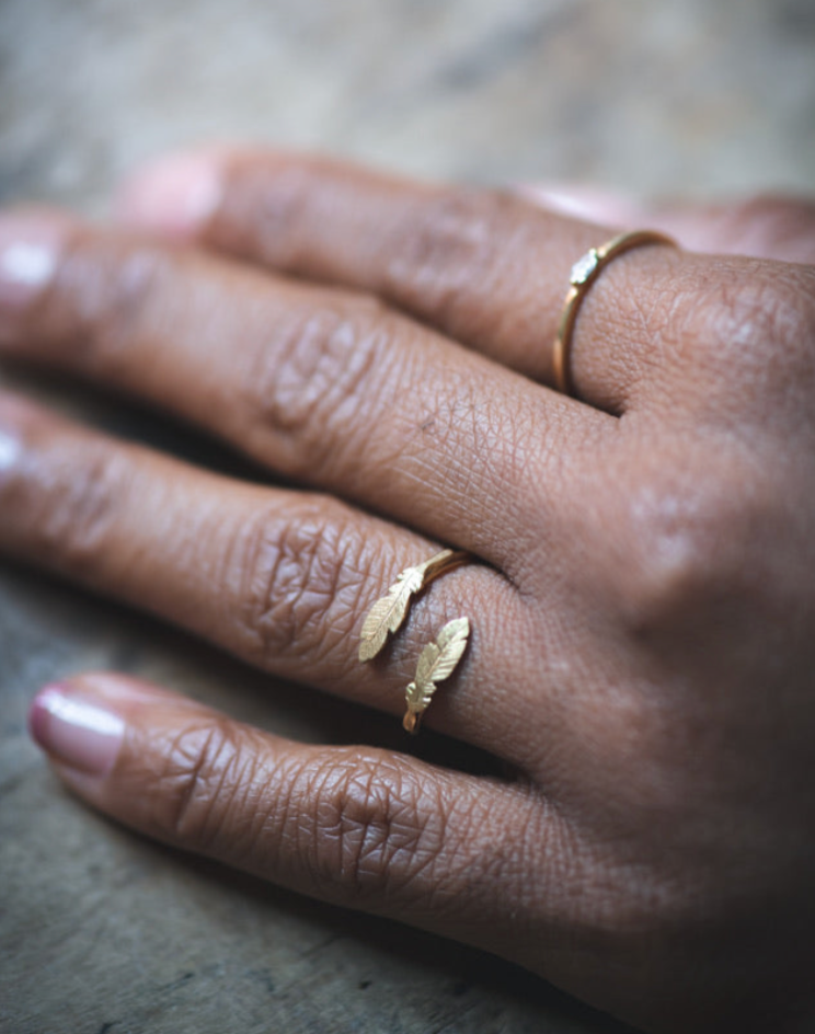 Double Feather Ring