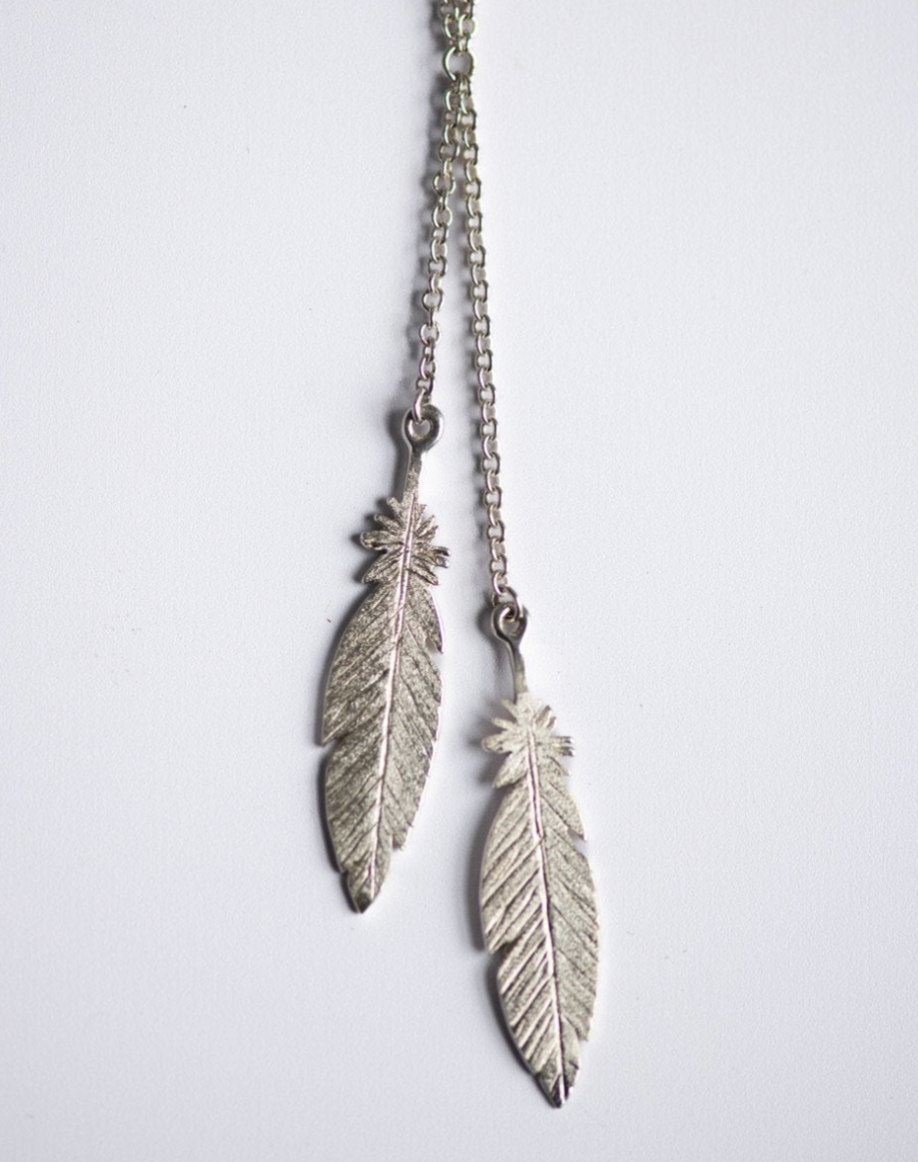 Feather Lariat Necklace