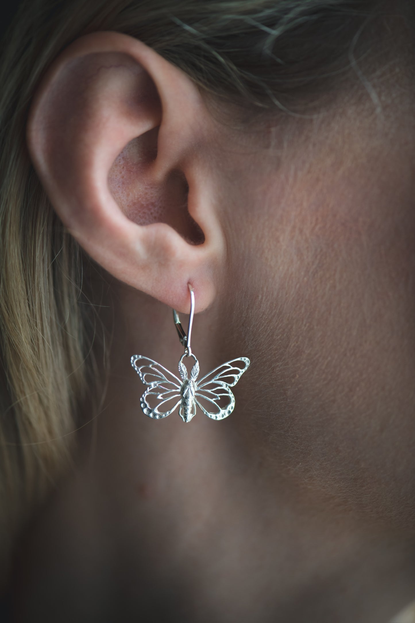 Butterfly Leverback Earrings