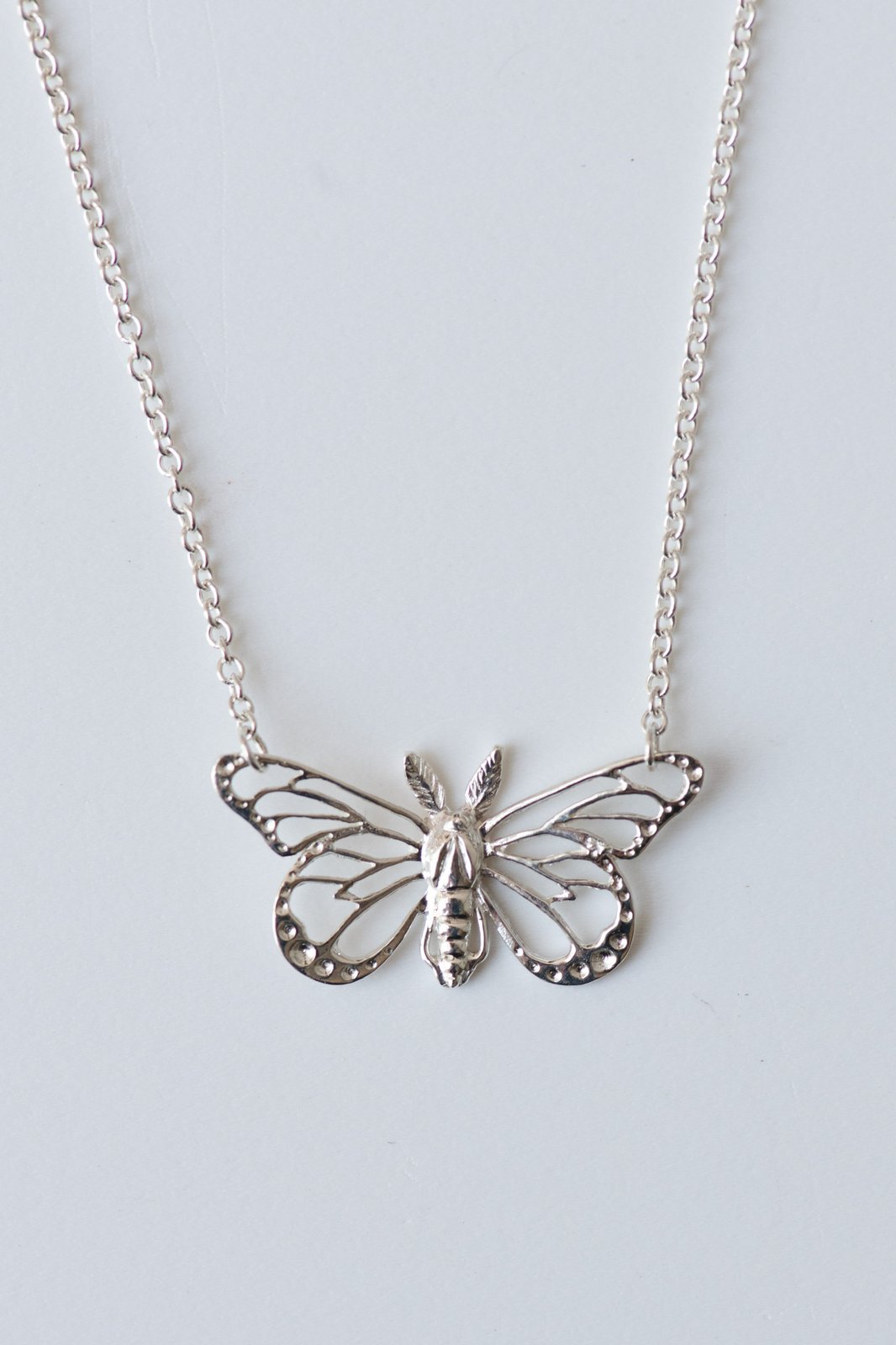 Butterfly Necklace in Sterling Silver