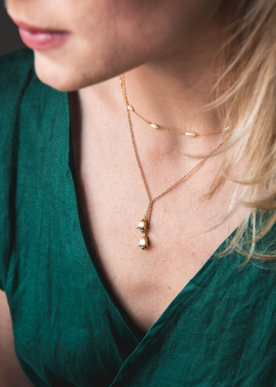 Lily of the Valley Necklace in 18K Gold