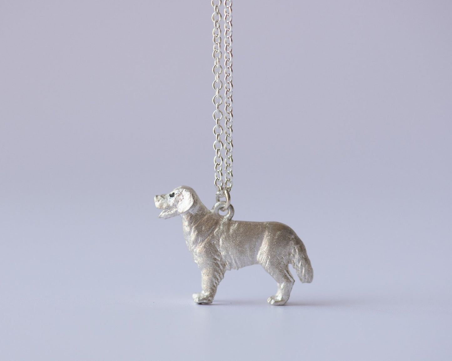Golden Retriever Pendant in Sterling Silver