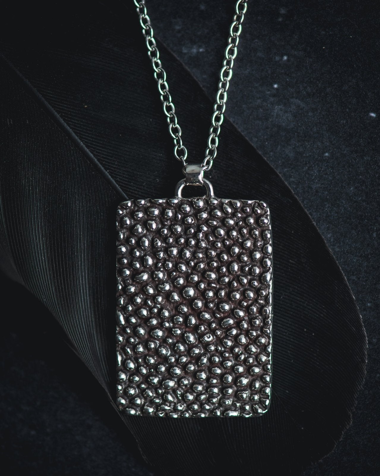 Skate Texture Rectangular Necklace