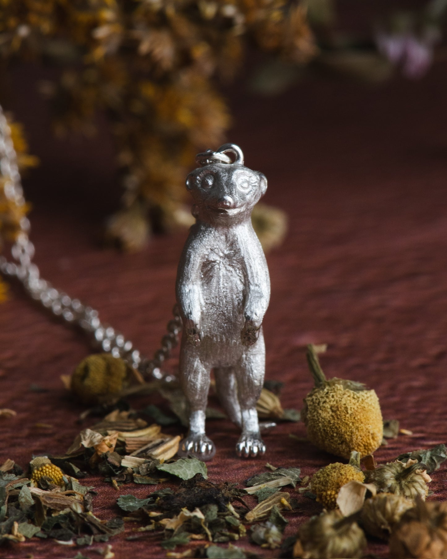 Meerkat Pendant in Sterling Silver