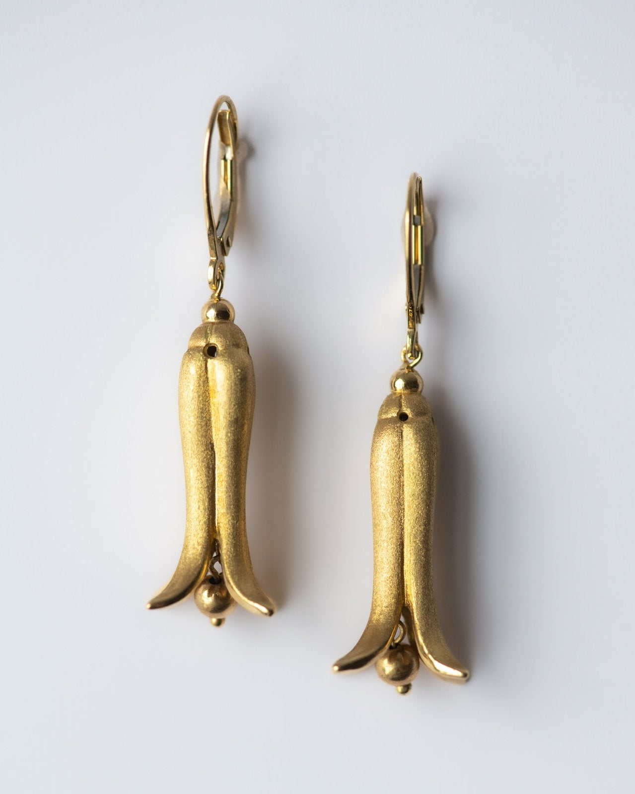 18K Gold Fawn Lily Earrings