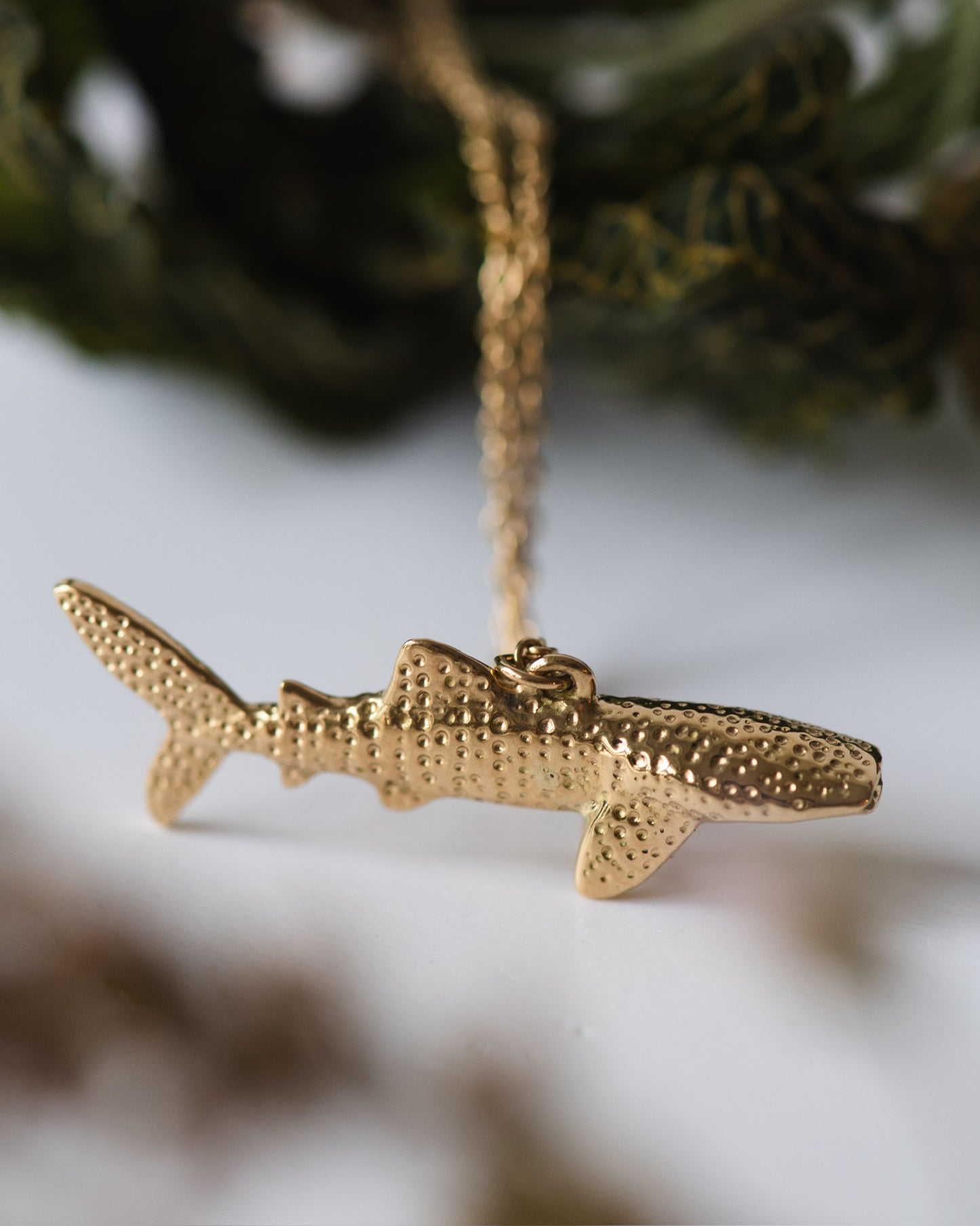 Whale Shark Pendant in 18K Gold
