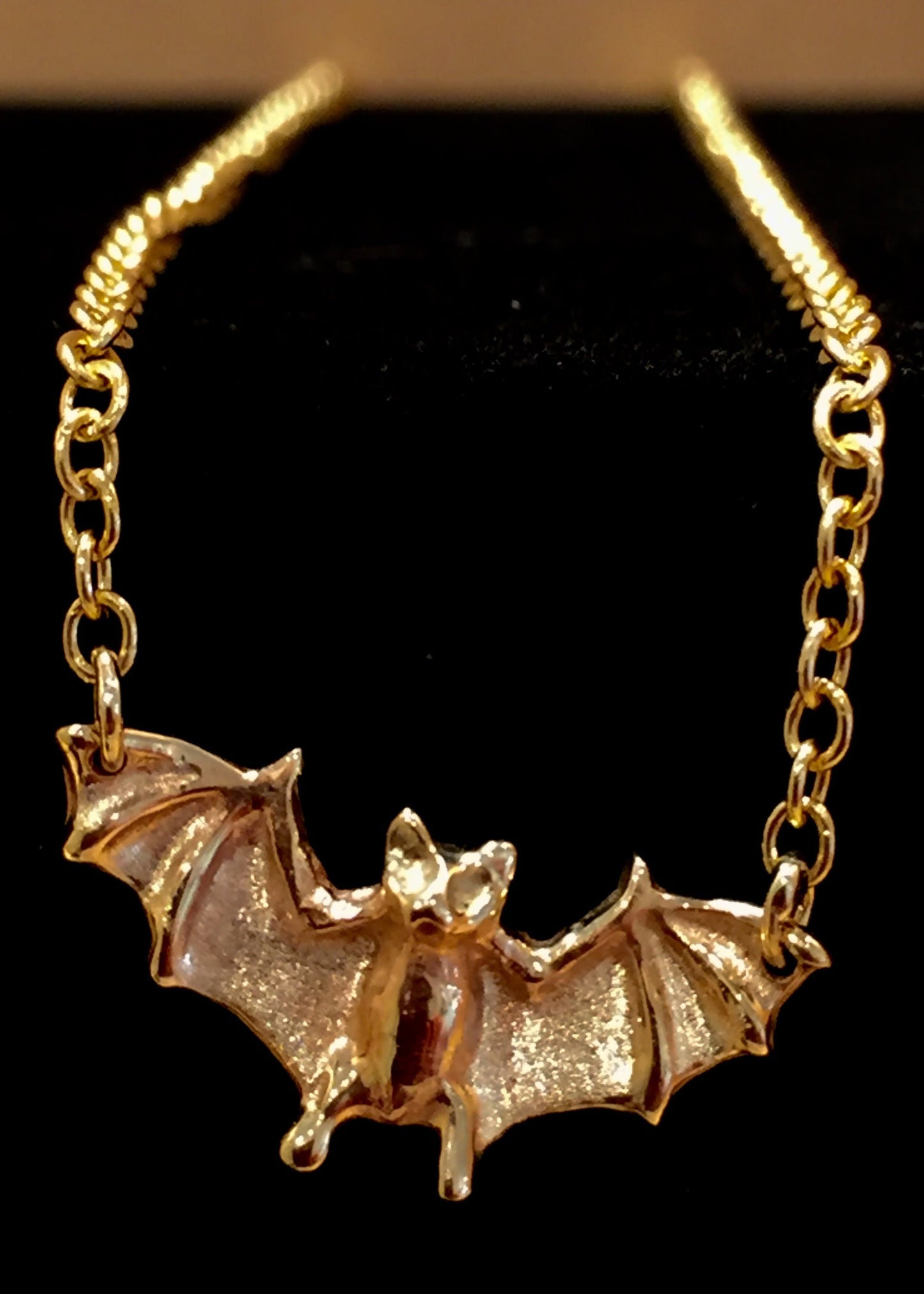 18K Gold Bat Necklace