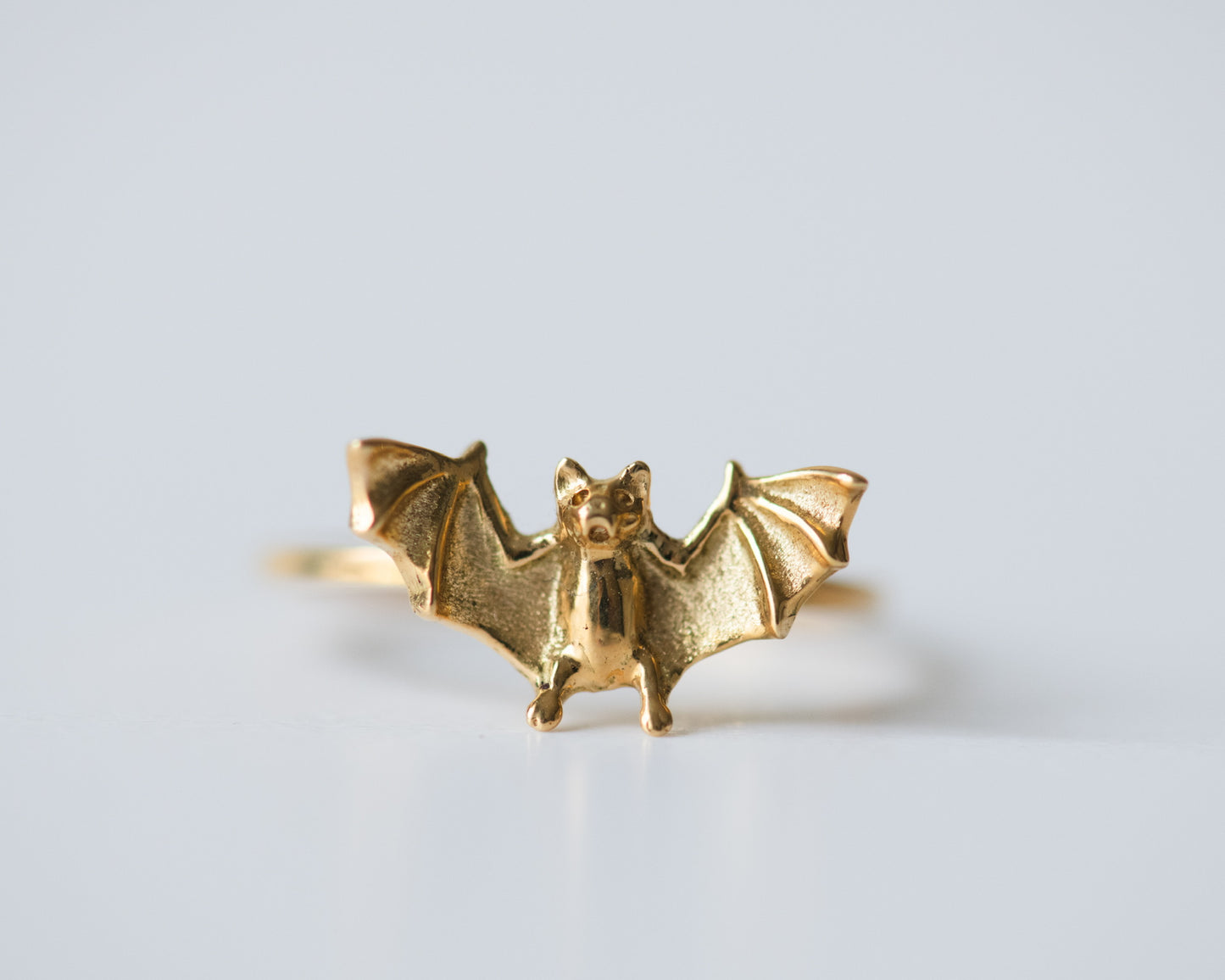 18K Gold Bat Ring