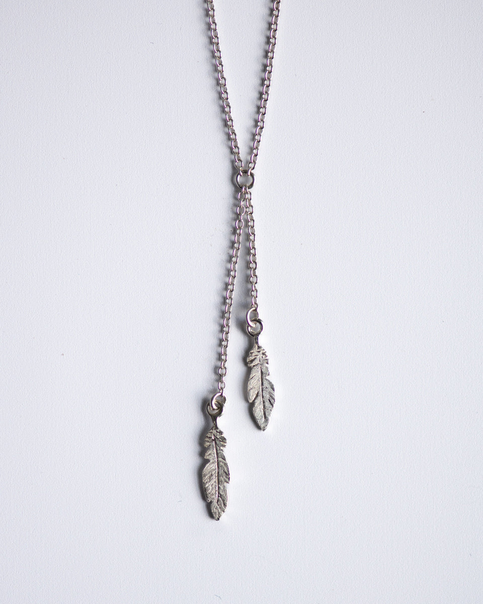 Feather Lariat, Petite | Sterling Silver