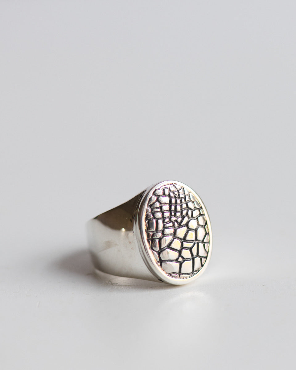 Reptile Texture Signet Ring