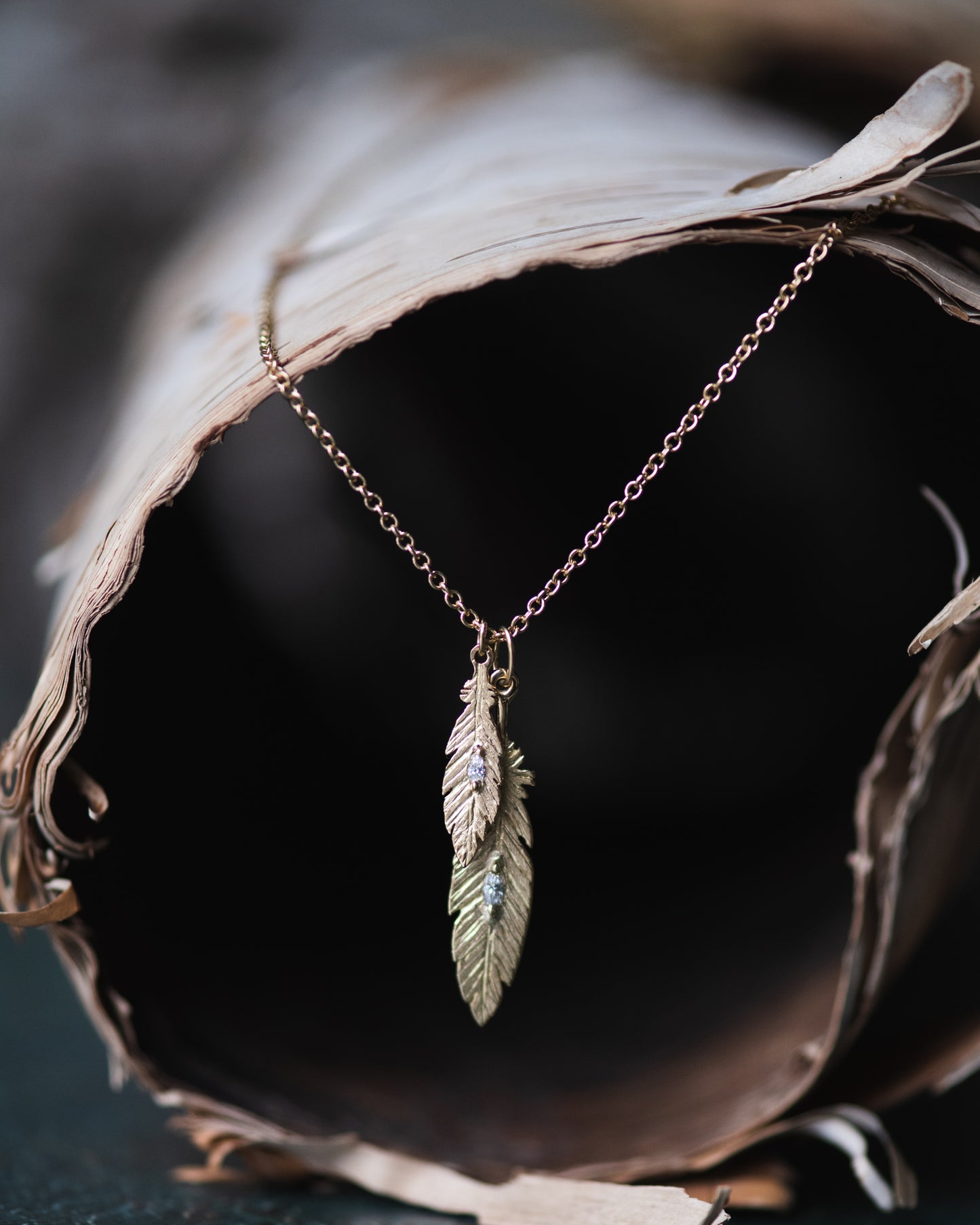 Feather Diamond Pendant