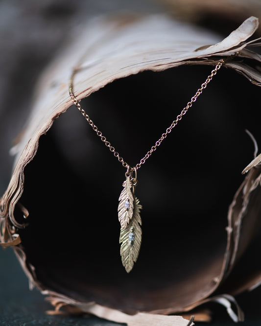 Feather Diamond Pendant