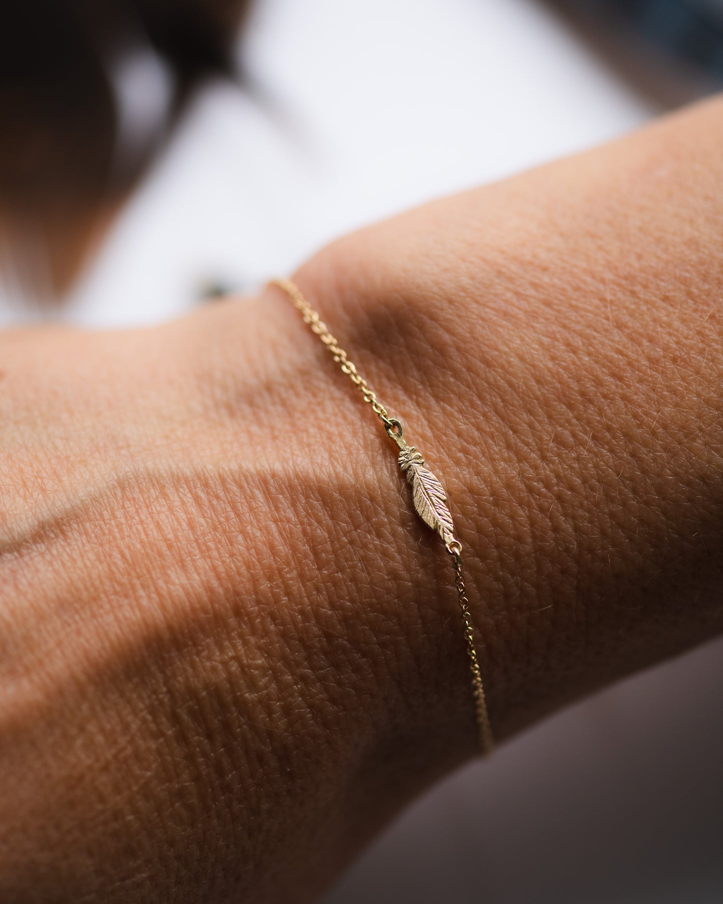 Feather Bracelet | 18K Gold