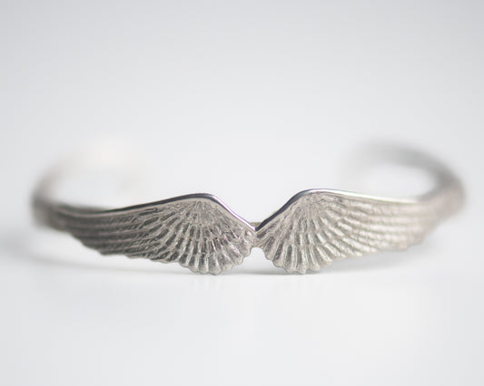 Wing Cuff Bracelet in Sterling Silver