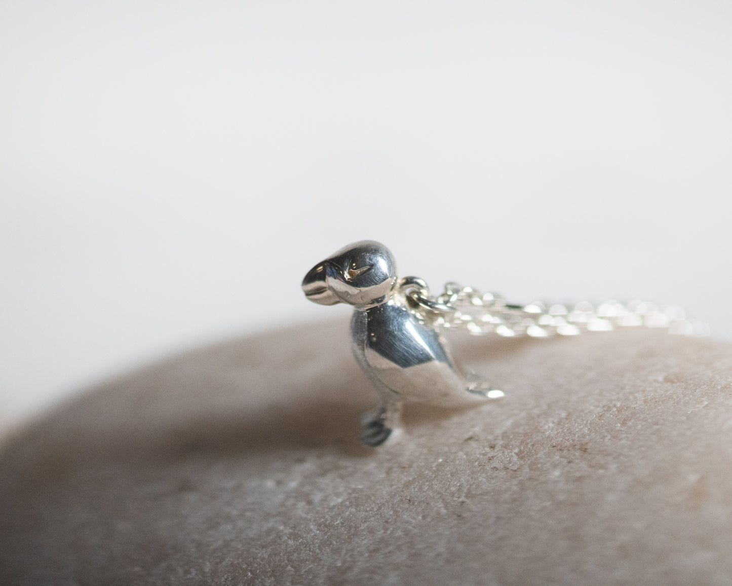 Puffin Pendant in Sterling Silver
