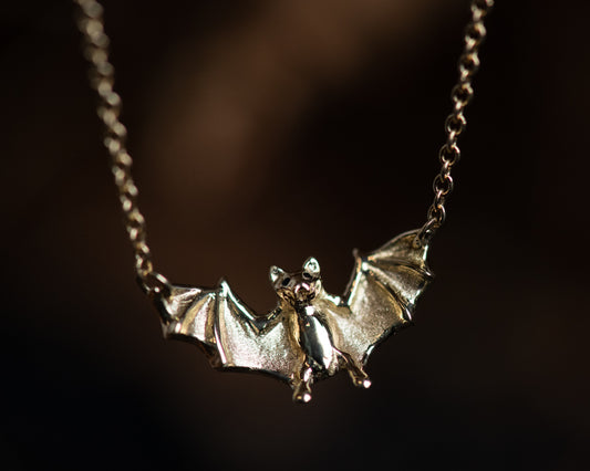Bat Necklace in 18K Gold