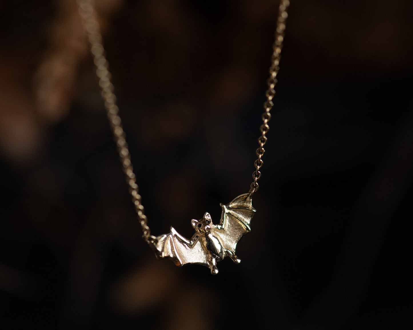 Bat Necklace in 18K Gold
